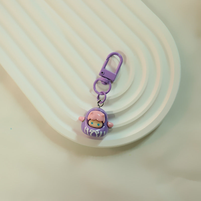 Cartoon Dolls Resin Keychains