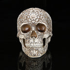 Handmade Gothic Floral Skull Décor