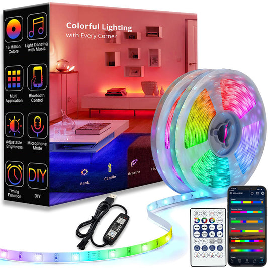 WS2812b RGB Bluetooth USB Light Strip with Remote