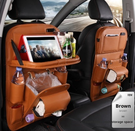 Premium PU Leather Car Backseat Storage Bag