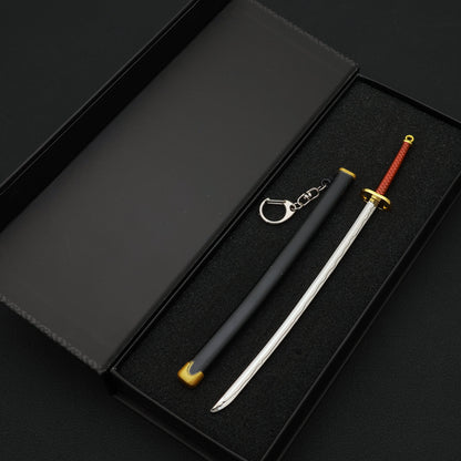 22mm Katana-Style Metal Ornament Keychain