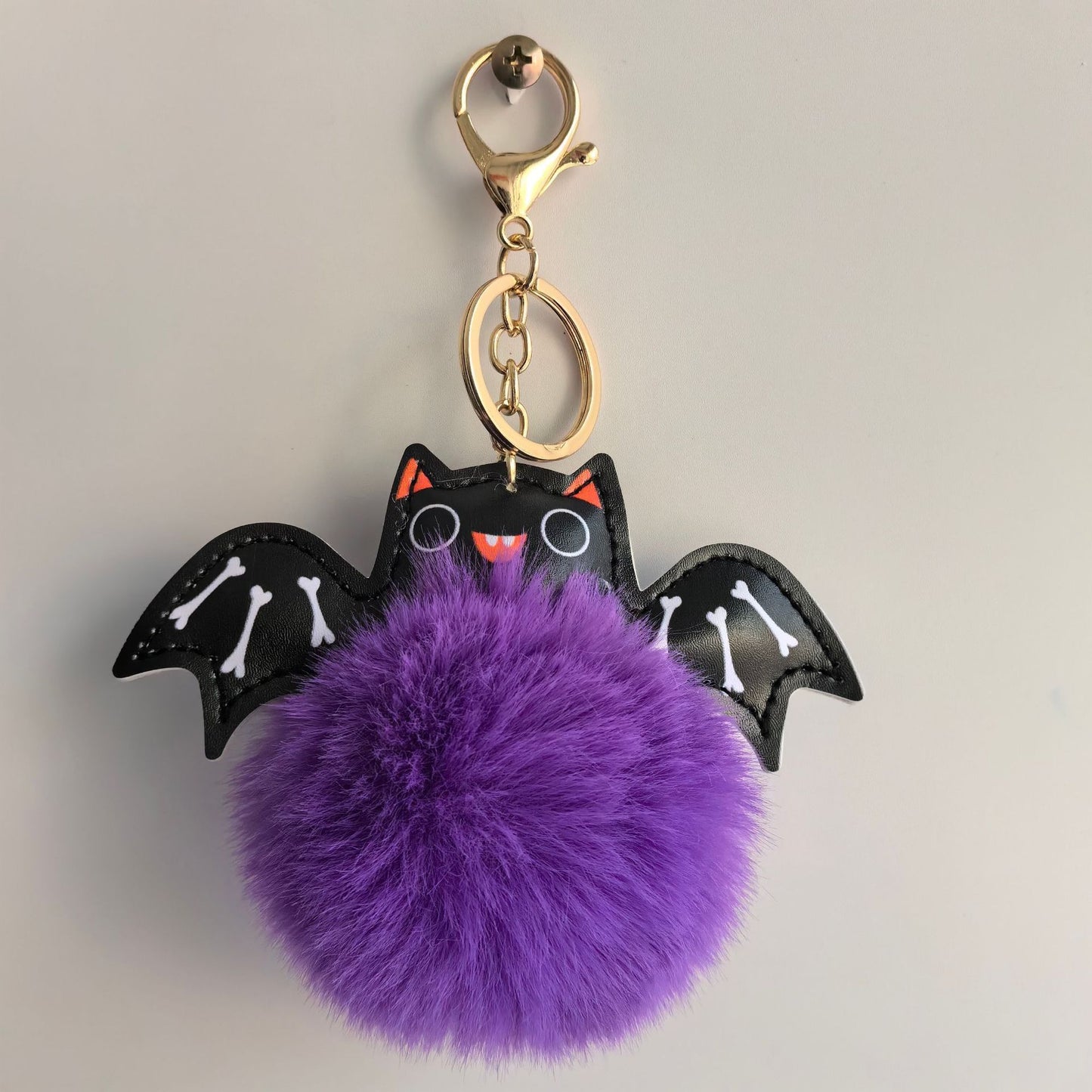 Cute Fluffy Bat Keychain