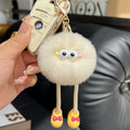 Handmade Fluffy Wool Pom Key Ring