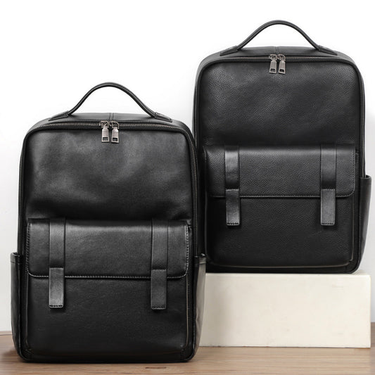 Executive Genuine Leather Laptop Backpack