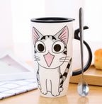 Happy Cat Large Ceramic Mug