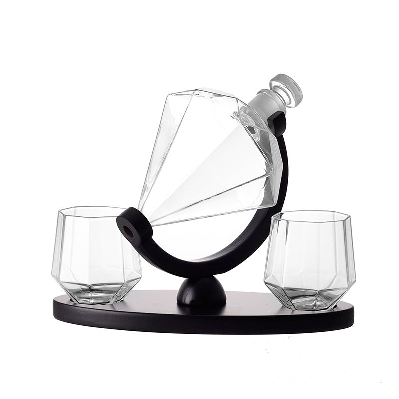 Borosilicate Diamond Decanter Set