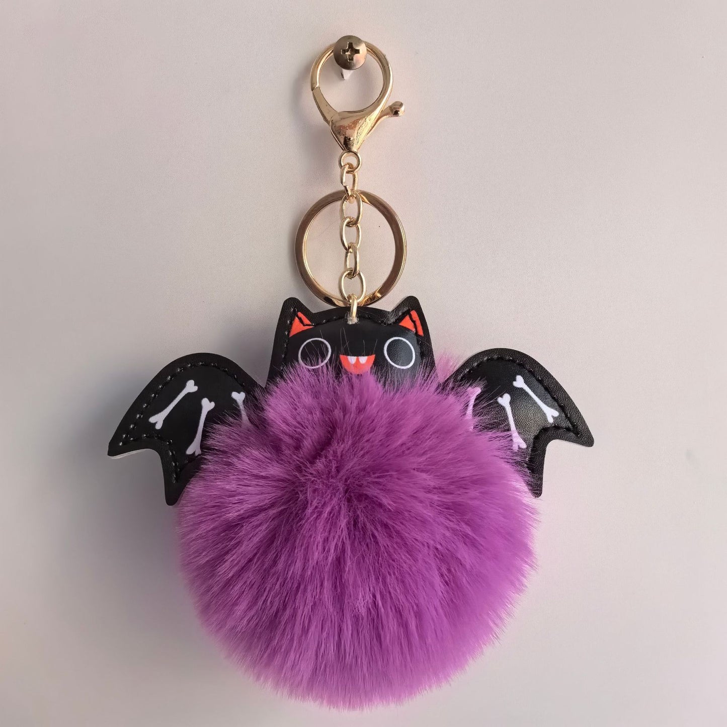 Cute Fluffy Bat Keychain
