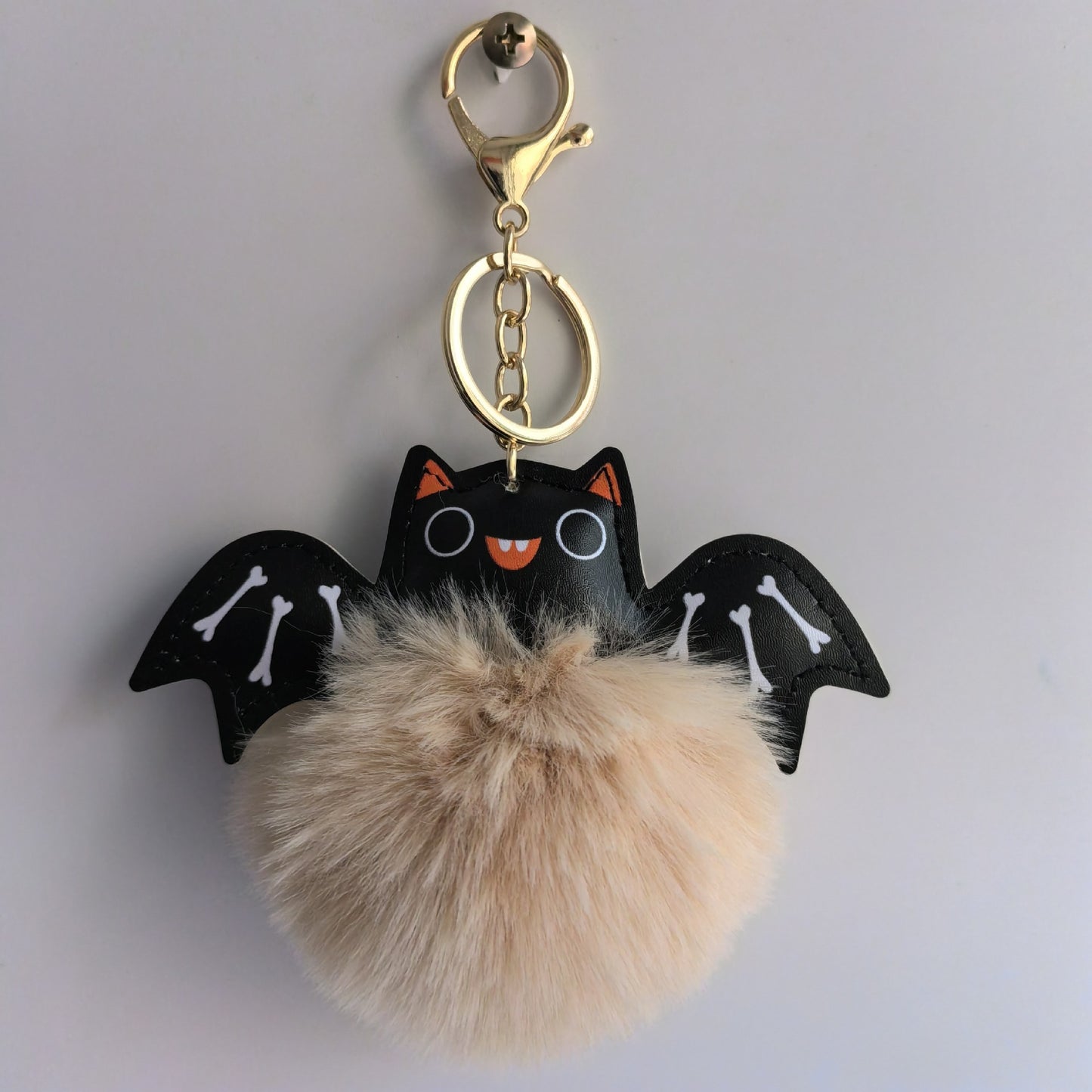 Cute Fluffy Bat Keychain
