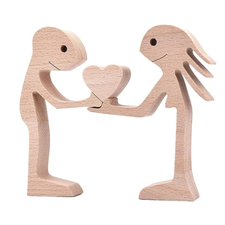 Minimalist Wooden Bond Sculpture Figurines