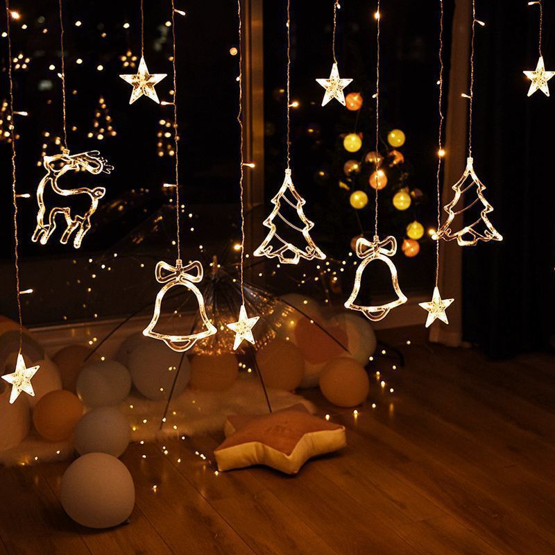 Holiday Curtain String Lights