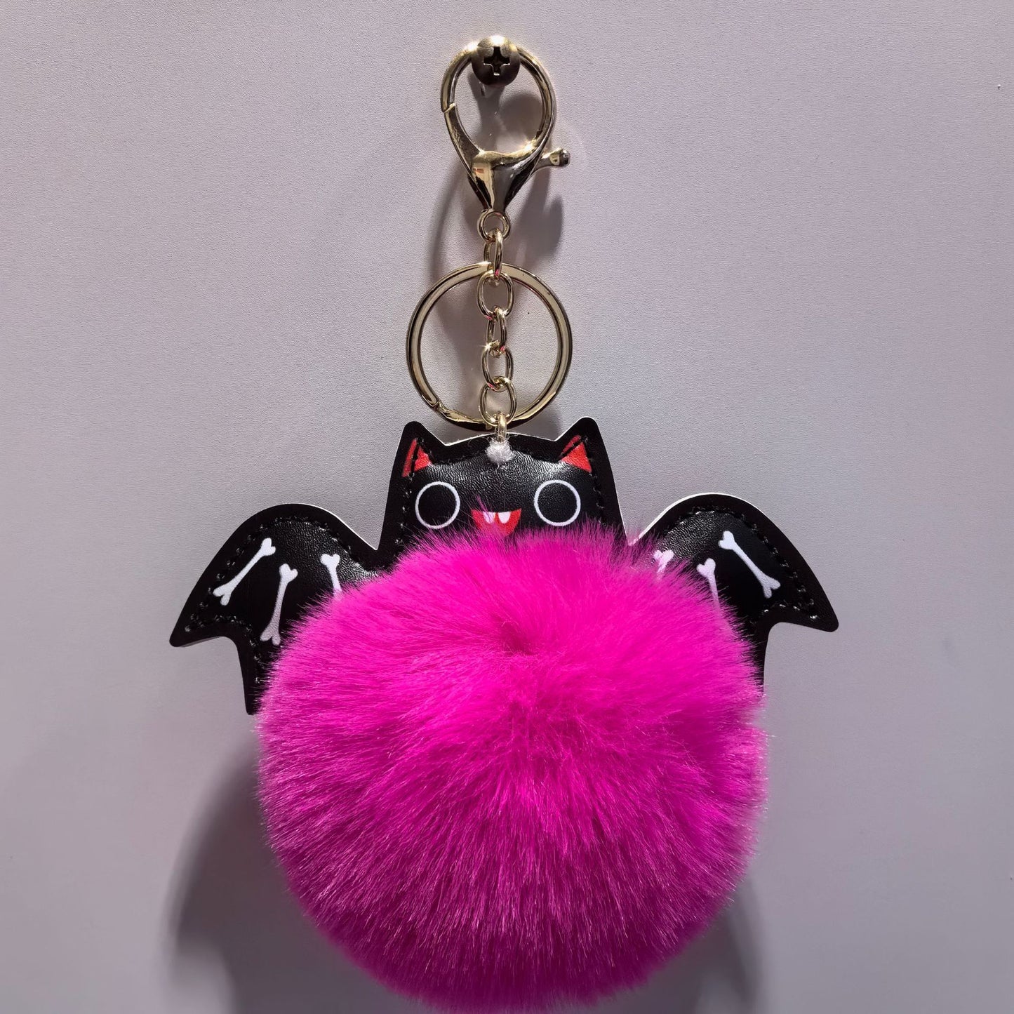 Cute Fluffy Bat Keychain