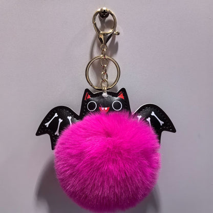Cute Fluffy Bat Keychain