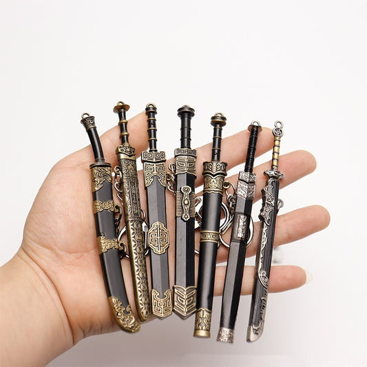 Alloy Ancient Sword Replica Keychain