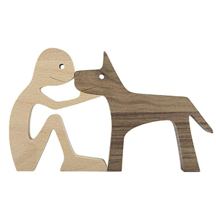 Minimalist Wooden Bond Sculpture Figurines