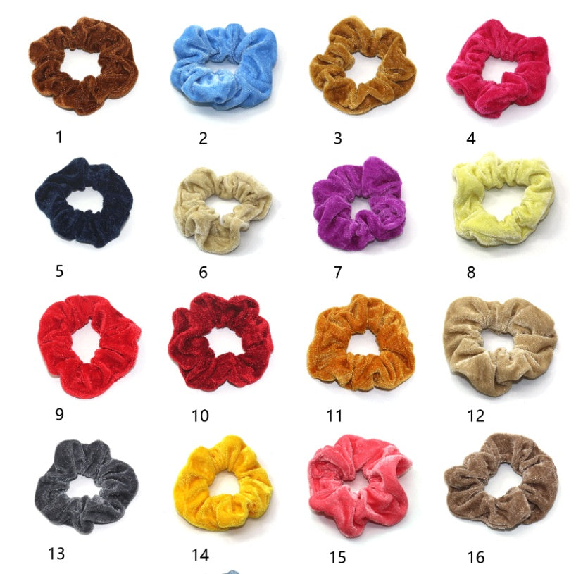 50-piece Pack of Velvet Hair Bands
