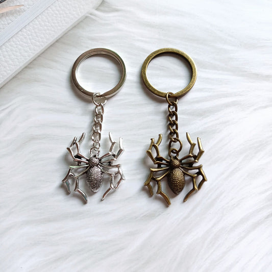 Gothic Spider Charm Keychain