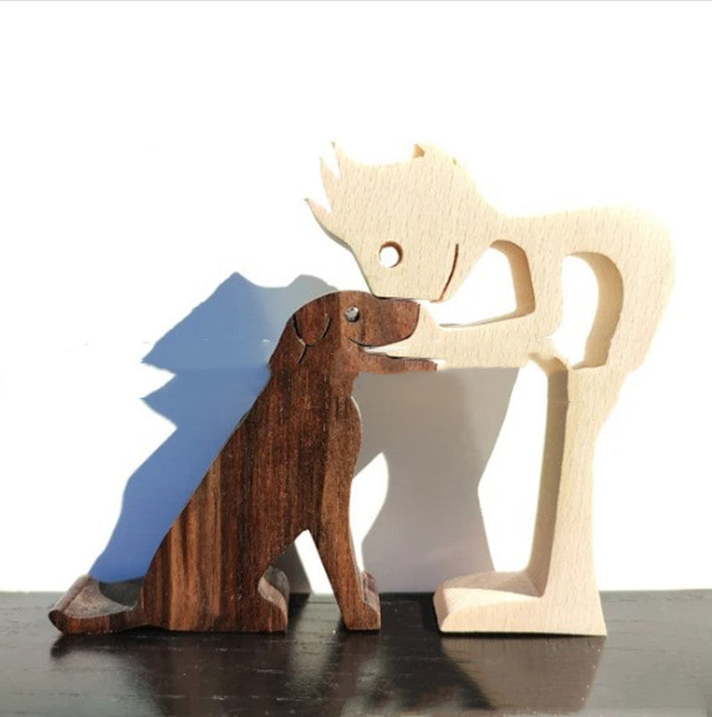 Minimalist Wooden Bond Sculpture Figurines