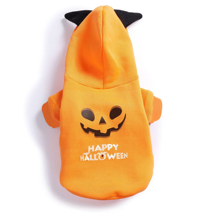Cozy Flannel Pumpkin Pet Hoodie