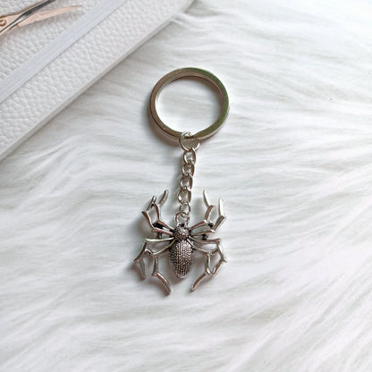 Gothic Spider Charm Keychain