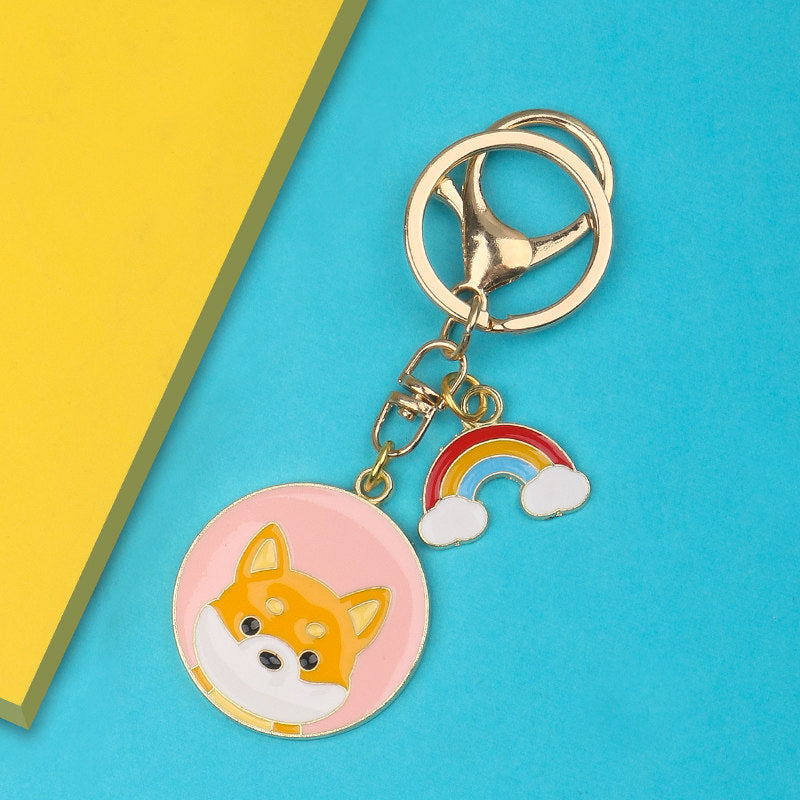 Cute Metal Dog Keychains