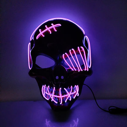 Scarred Pirate Skull LED Mask