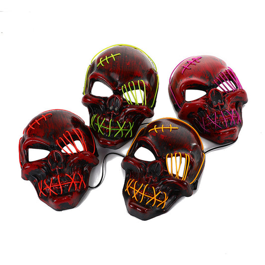 Scarred Pirate Skull LED Mask