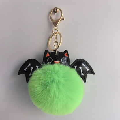 Cute Fluffy Bat Keychain