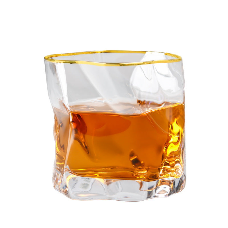 Melted Crystal Whiskey Glass
