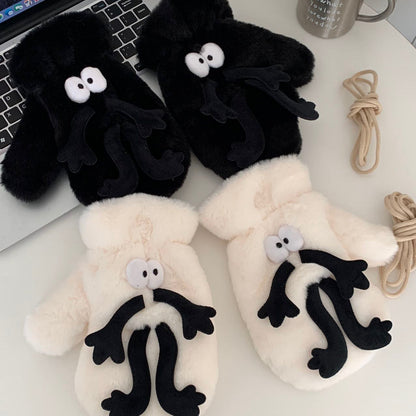 Briquette Plush Mittens