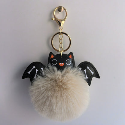 Cute Fluffy Bat Keychain