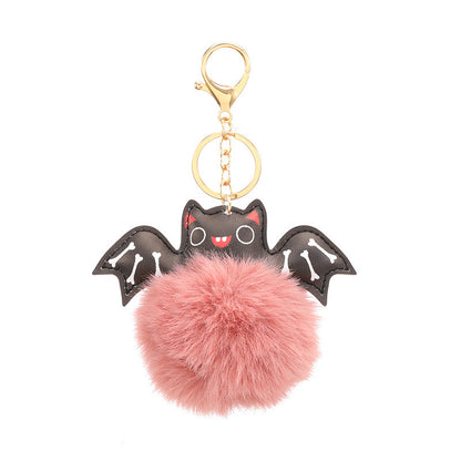 Cute Fluffy Bat Keychain