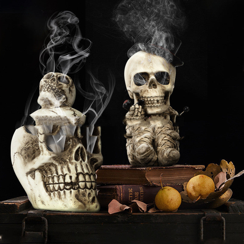 Gothic Resin Skull Aroma Burner