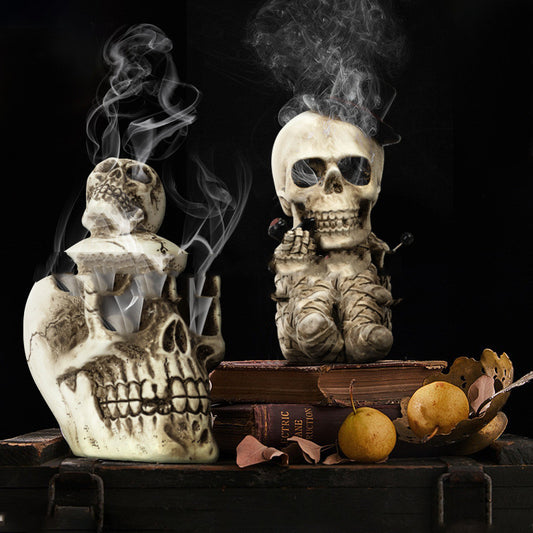 Gothic Resin Skull Aroma Burner