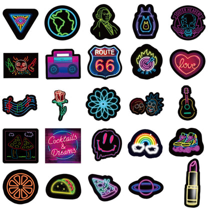 Neon Vinyl Graffiti Sticker Pack