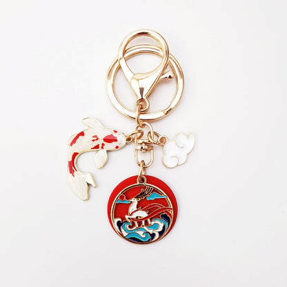 Beautiful Detailed Koi Cloud Keychain