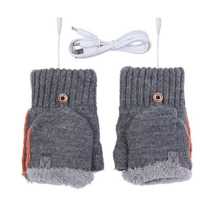 Rechargeable Heated Half Finger Flip Gloves