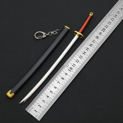 22mm Katana-Style Metal Ornament Keychain