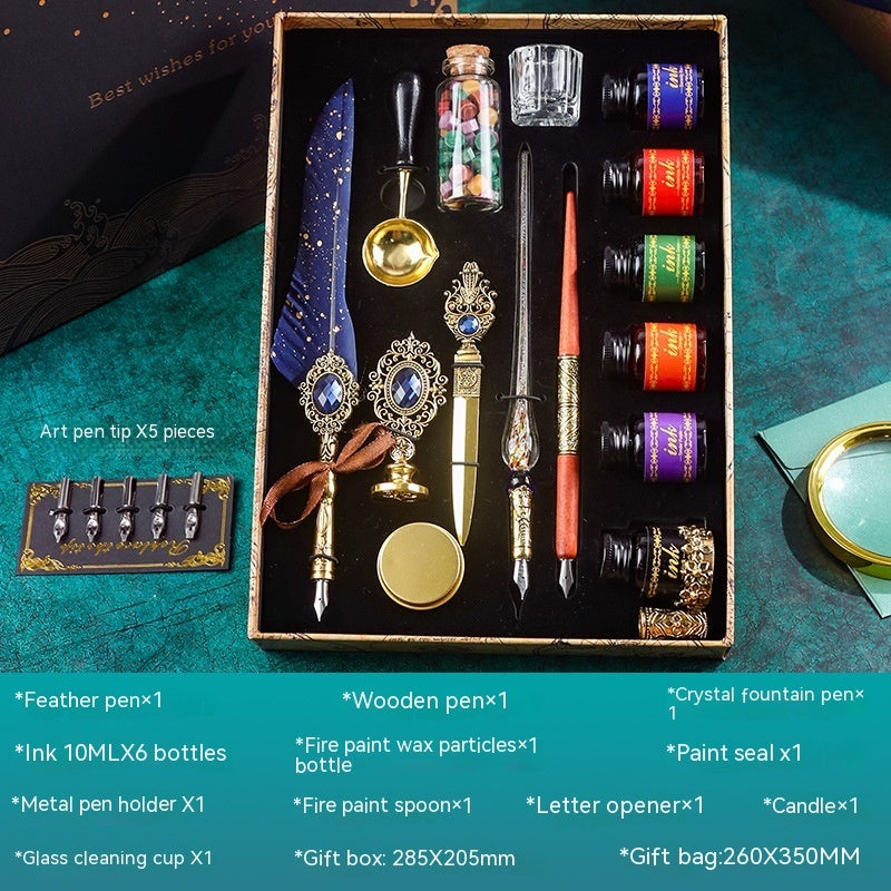 Vintage Calligraphy & Sealing Kit (6 Inks)