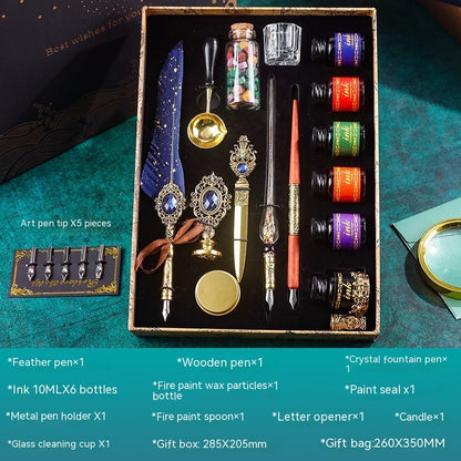 Vintage Calligraphy & Sealing Kit (6 Inks)
