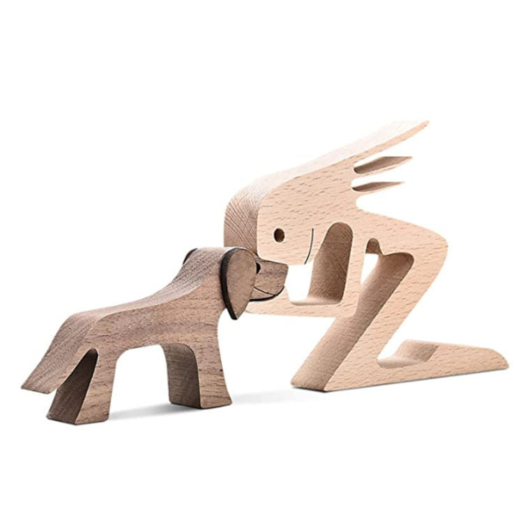 Minimalist Wooden Bond Sculpture Figurines