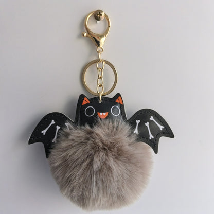 Cute Fluffy Bat Keychain