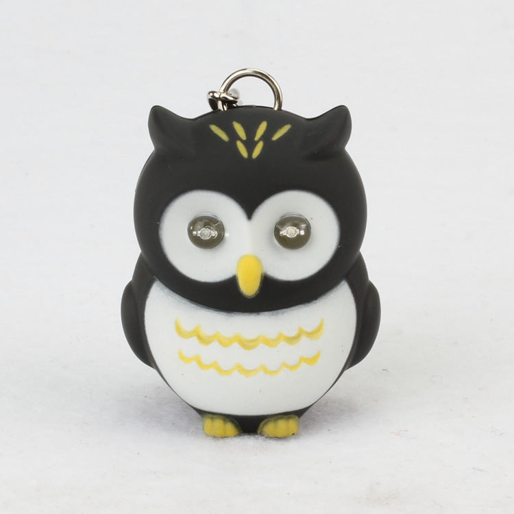 Cartoon Owl Light & Sound Keychain