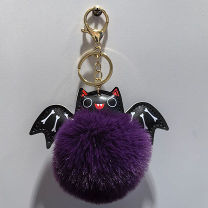 Cute Fluffy Bat Keychain