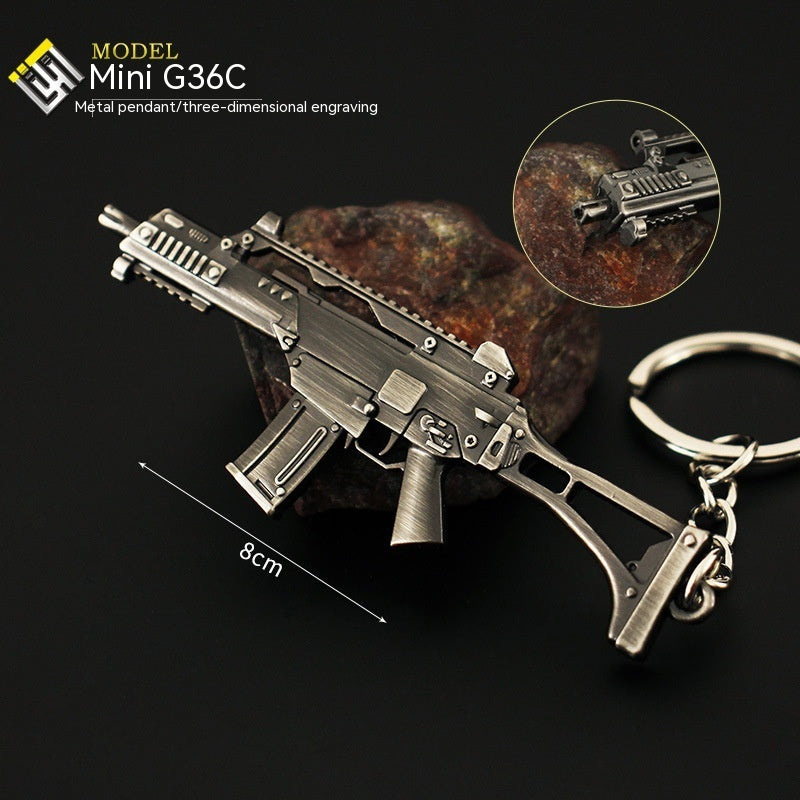 Metal Guns Keychains
