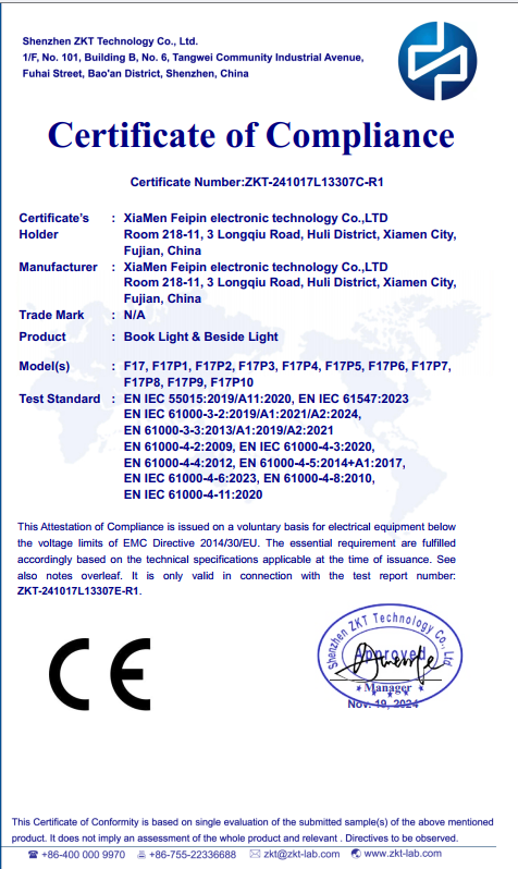 LED Flat Panel Rechargeable Reading Light