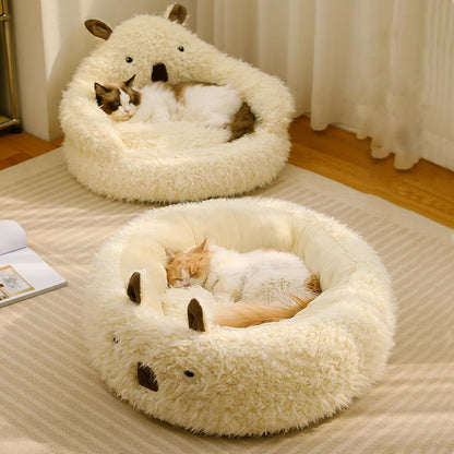 Cozy Alpaca Cat & Dog Nest