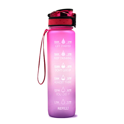 Motivational Time Marker Water Bottle