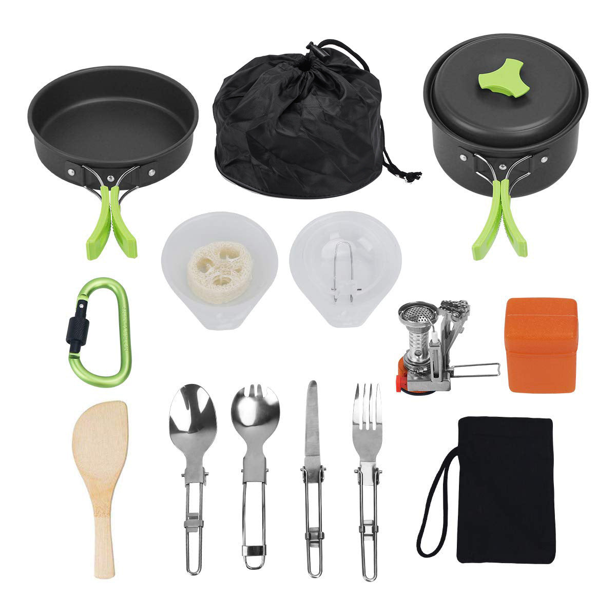 Portable Hiking & Camping Cookware + Burner Combo