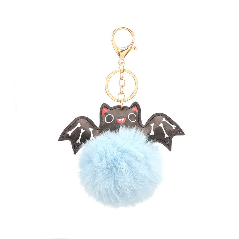 Cute Fluffy Bat Keychain