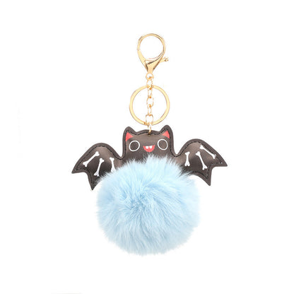 Cute Fluffy Bat Keychain